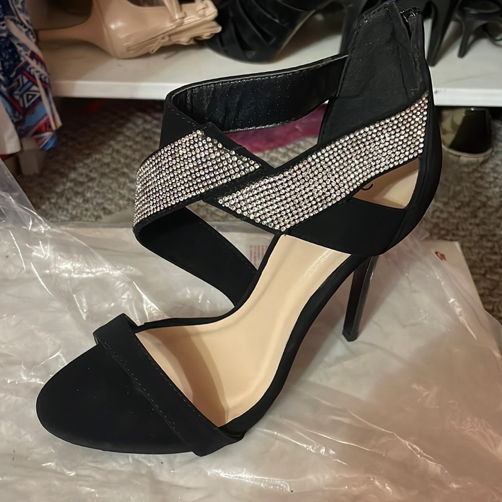 Black Rhinestone Heels *BRAND NEW
